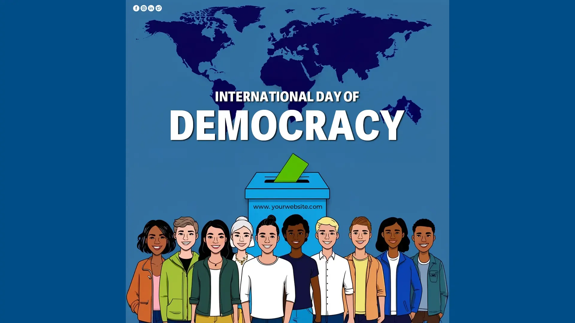 Minimalist International Day of Democracy Instagram Post